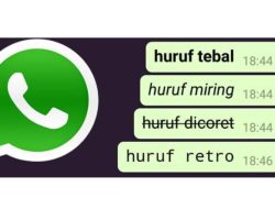 Cara Praktis Membuat Tulisan Tebal, Miring dan Terbalik di WhatsApp